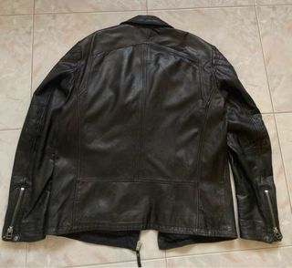 Giacca vera pelle vintage anni '90 XXL