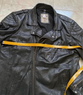 Giacca vera pelle vintage anni '90 XXL