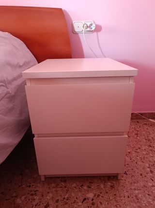 Cómoda malm estrecha espejo + 2 mesitas noche a ju