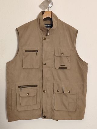 Chaleco Multibolsillos Beige Talla XXL