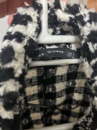 Vestido/Chaleco Largo Zara Tweed