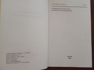 Compendio legislativo de productos sanitarios