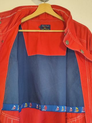 Giubbotto Vintage Rosso Old Port Anni '90