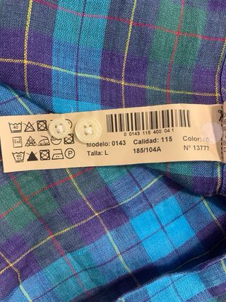 【Massimo Dutti】Camisa de cuadros azul y verde - L