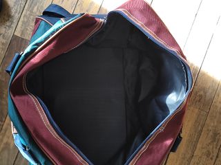 Bolsa de viaje Anucci vintage verde y marrón