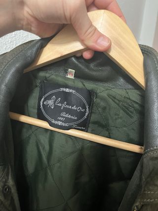 Abrigo Piel La Furia de Oro Verde Oliva