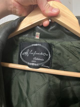 Abrigo Piel La Furia de Oro Verde Oliva