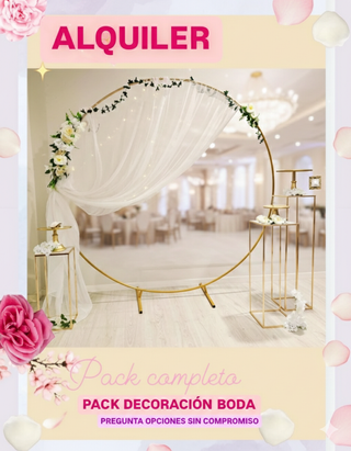ALQUILER MOBILIARIO Y DECORACIÓN DE BODA o EVENTOS