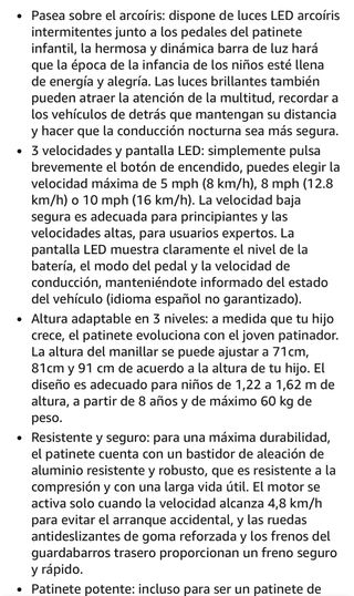 Patinete Eléctrico Rosa Infantil