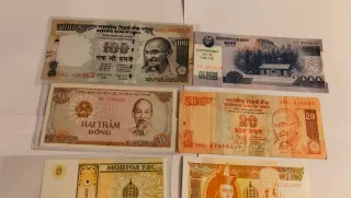 Lotes de Billetes Asiáticos Varios