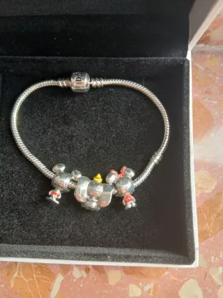 Pulsera Pandora charms rey leon, mickey y minnie