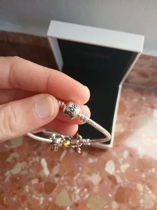 Pulsera Pandora charms rey leon, mickey y minnie