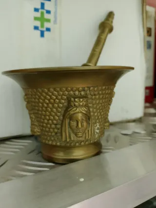 Mortero de Bronce con Diseño