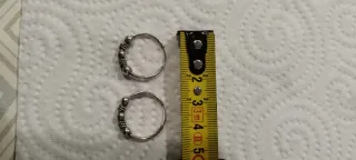 Pendientes aros plata con adornos