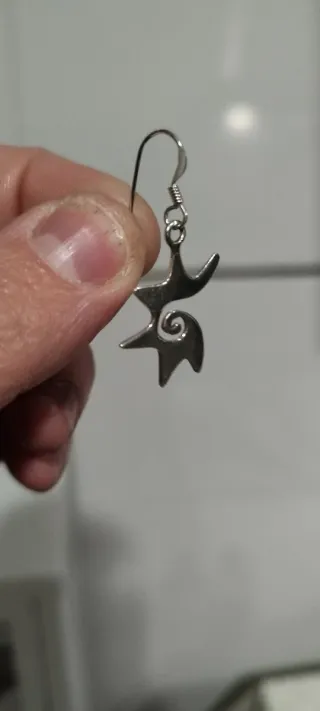 Pendientes plata forma Caracola