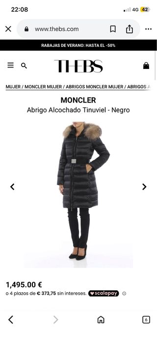 Moncler Doudoune Renard Negro