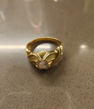 Anillo Solitario Trenzado 18k 4g
