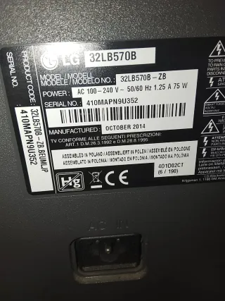 Televisión LG Smart TV 32 Plata