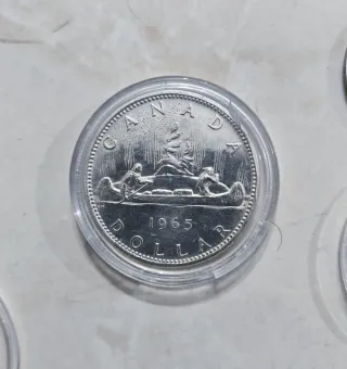 4 Canadá 1 Dólar (93,33g) 1964 Aniversario
