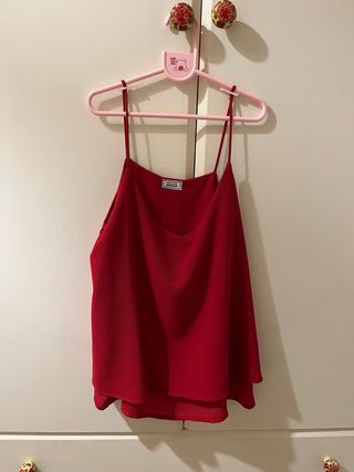 Camisa de tirantes roja