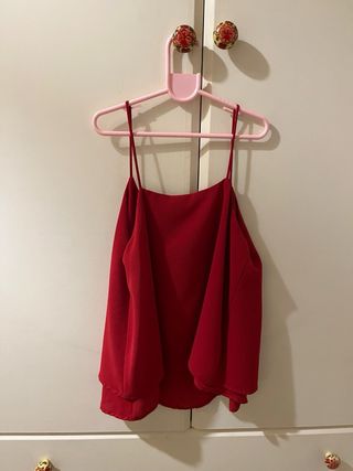 Camisa de tirantes roja