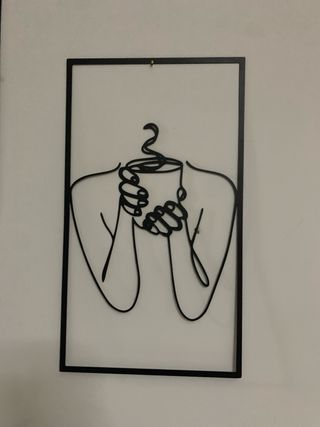 2 Quadri moderni in metallo nero