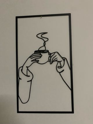 2 Quadri moderni in metallo nero