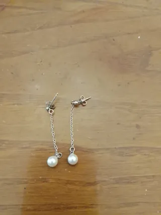 Orecchini Argento Perla Pendenti