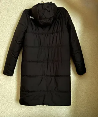 Chaqueta larga acolchada Puma negra