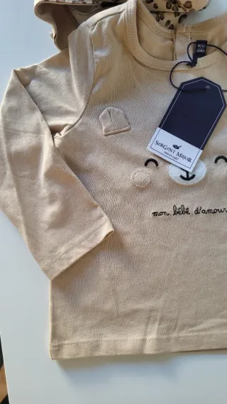 ¡Nuevo! Conjunto Babero+ Leggings +Blusa Sergent M