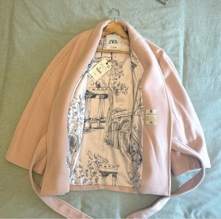 Abrigo Zara rosa talla S