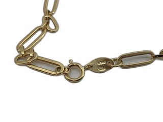 cadena oro 18k con circonita 23cm