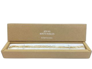 cadena oro 18k con circonita 23cm