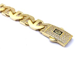 pulsera oro 18k con piedra con circonita