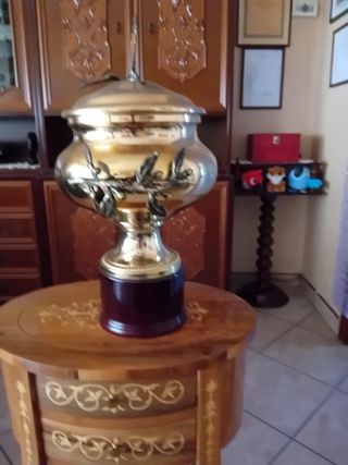 Coppa da trofeo in metallo dorato