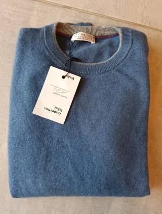 Maglione Brunello Cucinelli Cashmere Blu