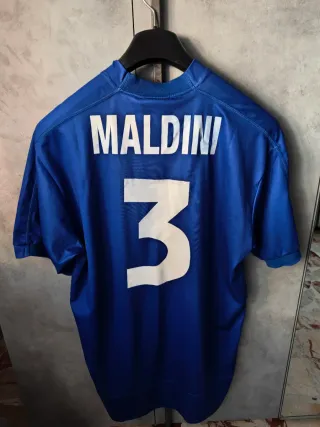 Maglia gara Italia Maldini 1999 capitano