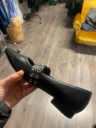 Scarpe Bottega 22 punta con fibbia