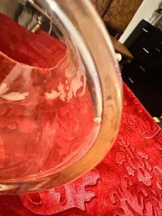 Frasco tarro antiguo de cristal tapa de madera