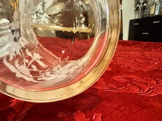 Frasco tarro antiguo de cristal tapa de madera