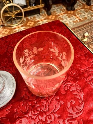 Frasco tarro antiguo de cristal tapa de madera