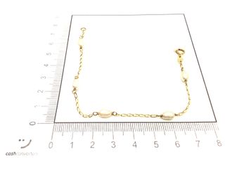 pulsera oro 18k con piedra con perla