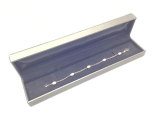 pulsera oro 18k con piedra con perla