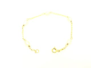 pulsera oro 18k con piedra con perla