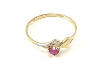 anillo oro 18k con piedra con circonita