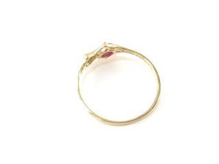 anillo oro 18k con piedra con circonita