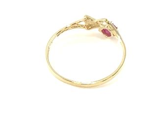 anillo oro 18k con piedra con circonita
