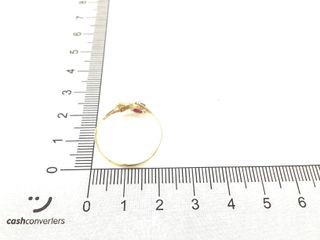 anillo oro 18k con piedra con circonita