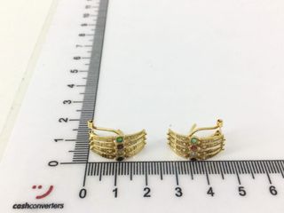 pendientes oro 18k con piedra con circonita,esmeralda,rubi,zafiro