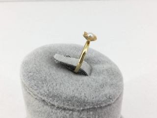 anillo oro 18k con piedra con perla